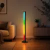 LEAN Lámpara de pie de esquina LED RGB con modo música, mando a distancia, app, 90 cm