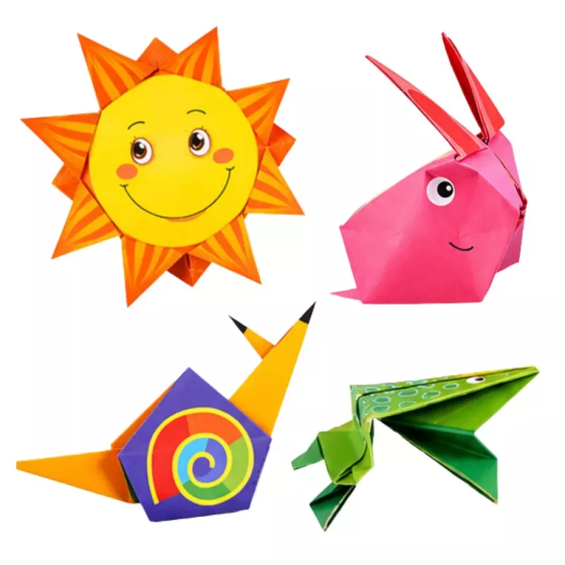 LEAN Set de origami con papel de colores y cuadernillo de instrucciones, 100 hojas