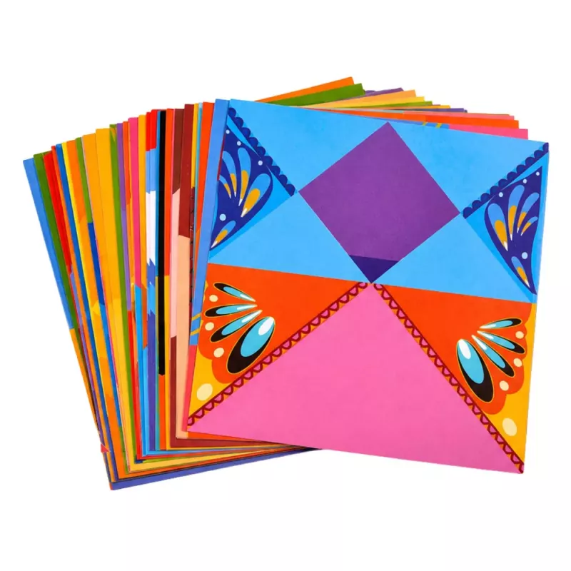 LEAN Set de origami con papel de colores y cuadernillo de instrucciones, 100 hojas