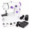 LEAN Mini máquina de coser con luz LED, portátil, 2 modos, accesorios, pedal