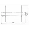 ART AR-95 soporte de pared fijo para TV para pantallas de 55-100 pulgadas, capacidad de carga 140 kg, VESA 900x600, perfil 33 mm, negro