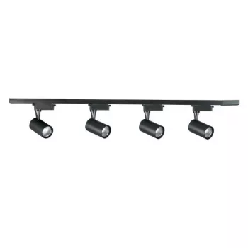 Foco LED de carril System STR-4X15W-B 15W 4 focos 60W 5200lm 4000K negro