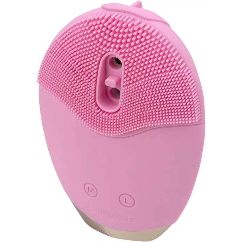 Cepillo de limpieza facial sónico Humanas Aura Foam - Rosa