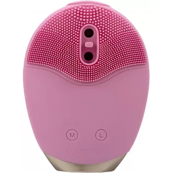 Cepillo de limpieza facial sónico Humanas Aura Foam - Rosa