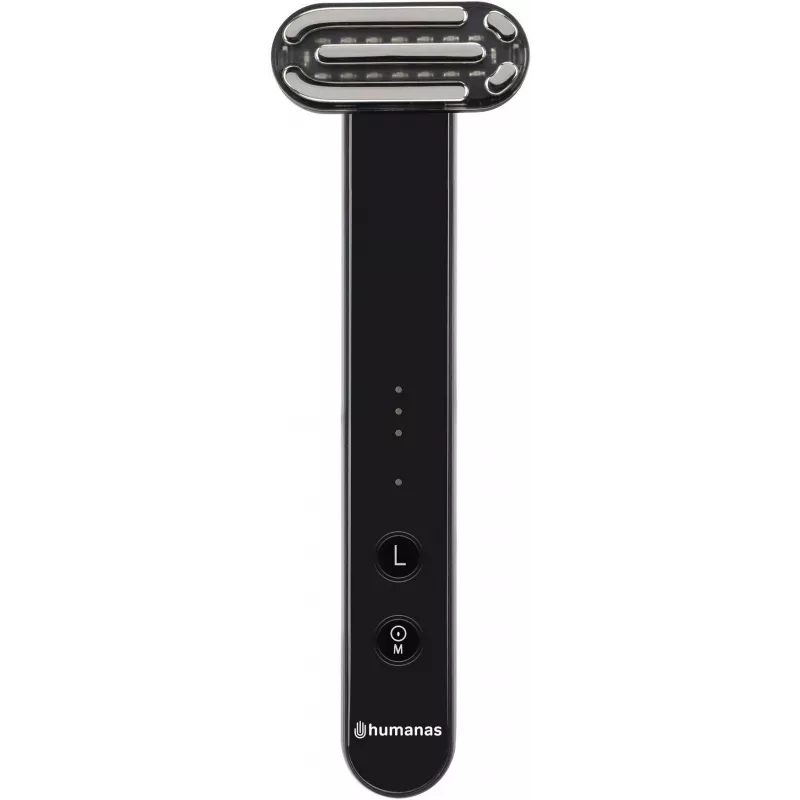 Masajeador facial sónico de efecto lifting Humanas Aurora HS4152 con EMS, negro