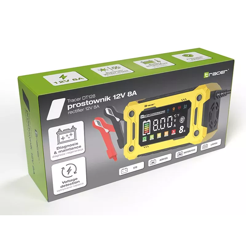 Tracer 47777 DT128 Rectificador 12V 8A Diagnóstico y Mantenimiento