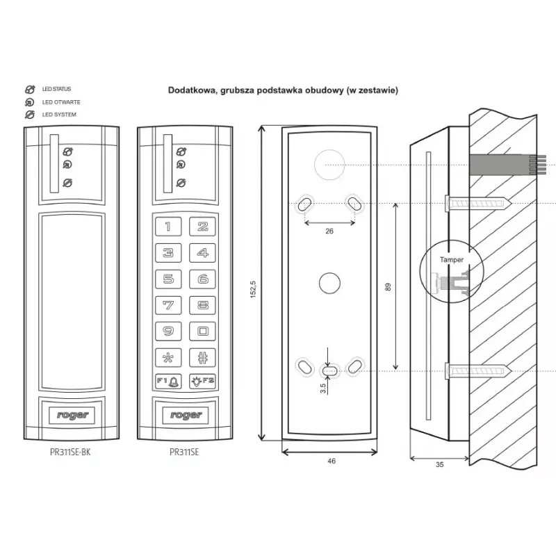 ROGER PR311SE-G Controlador de acceso