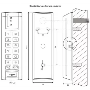 Lector de proximidad ROGER PRT12LT-G