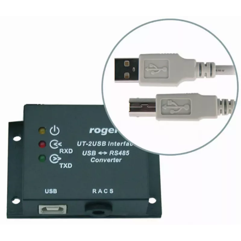 ROGER UT-2 Interfaz USB - cable de programación para accionamientos de puertas