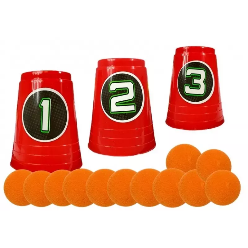 LEAN TOYS Pistola de bolas blandas Rifle para practicar la puntería con vasos objetivo