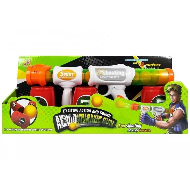 LEAN TOYS Pistola de bolas blandas Rifle para practicar la puntería con vasos objetivo