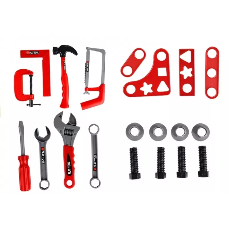 LEAN TOYS Gran set de herramientas de aserradero para pequeños manitas 23 uds.