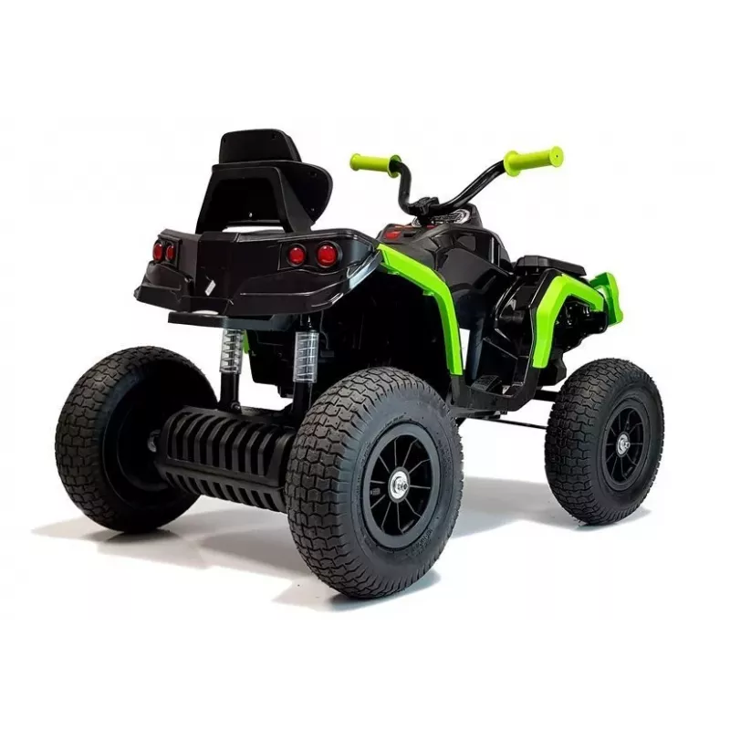 BDM0906 quad eléctrico infantil con ruedas neumáticas, luces LED, MP3, negro