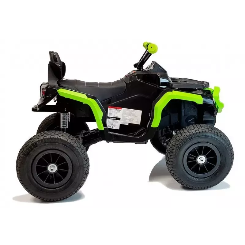 BDM0906 quad eléctrico infantil con ruedas neumáticas, luces LED, MP3, negro