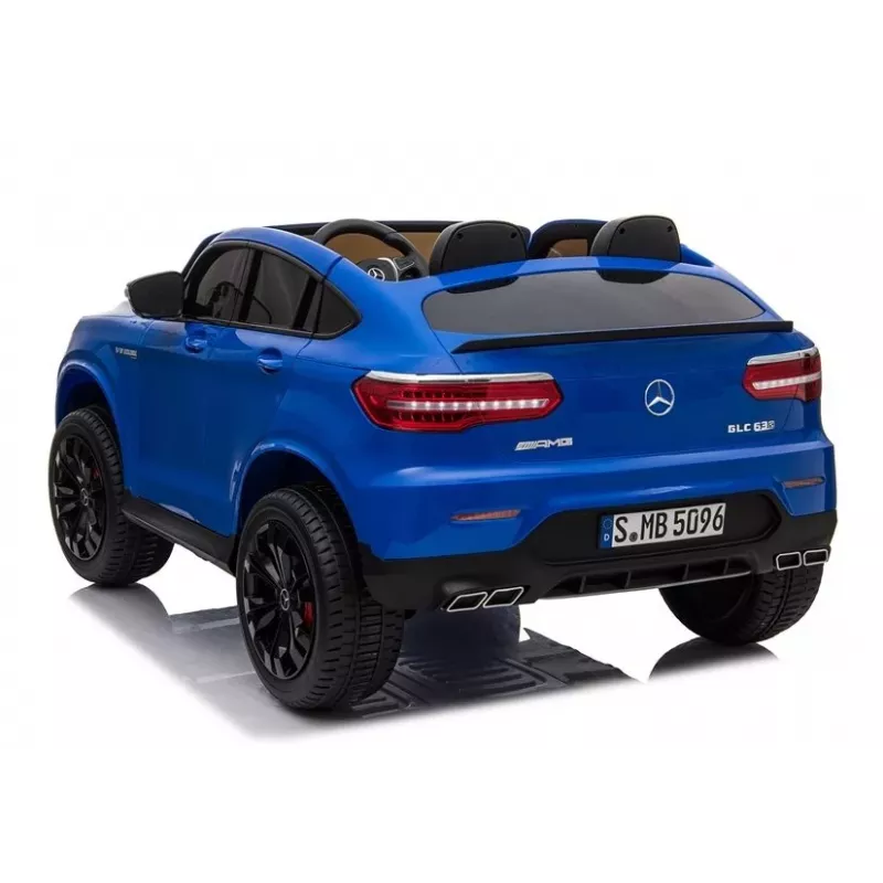LEAN CARS Coche eléctrico infantil Mercedes GLC 63S QLS MP4 Azul pintado