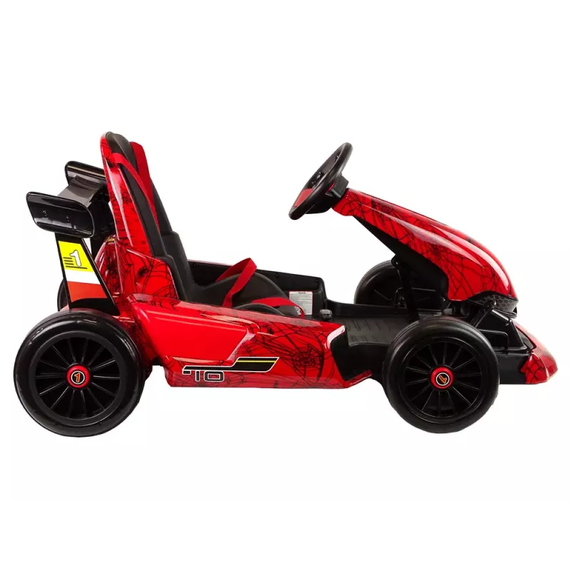 LEAN CARS Go-kart de batería Spider XMX619 Rojo pintado