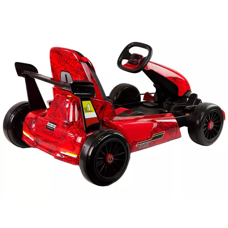 LEAN CARS Go-kart de batería Spider XMX619 Rojo pintado