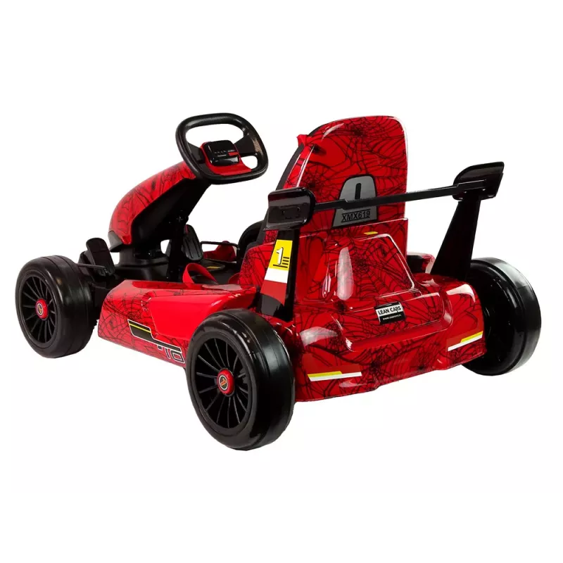 LEAN CARS Go-kart de batería Spider XMX619 Rojo pintado