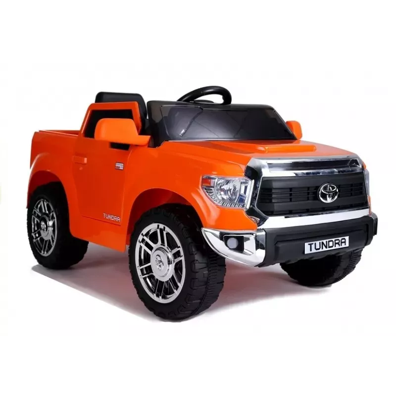 LEAN CARS Coche eléctrico infantil Toyota Tundra Naranja pintado