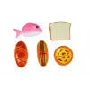 LEAN TOYS Set de perritos calientes para cortar ingredientes en una cesta