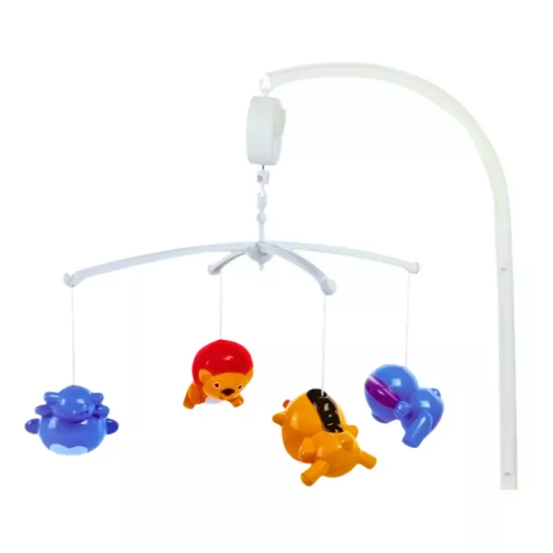 LEAN TOYS Carrusel de cuna Animales León Elefante Jirafa con sonido