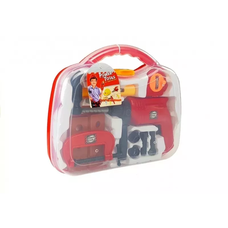 LEAN TOYS Set de herramientas en maletín Taladro Tornillos Martillo