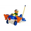 LEAN TOYS Avión R/C para bebé con mando de volante azul