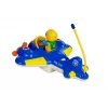 LEAN TOYS Avión R/C para bebé con mando de volante azul