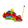 LEAN TOYS Avión R/C para bebé con mando de volante rojo