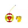 LEAN TOYS Avión R/C para bebé con mando de volante rojo