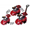 LEAN CARS Andador con empuje para niños pequeños con asa para padres Mega Car 3 en 1 rojo