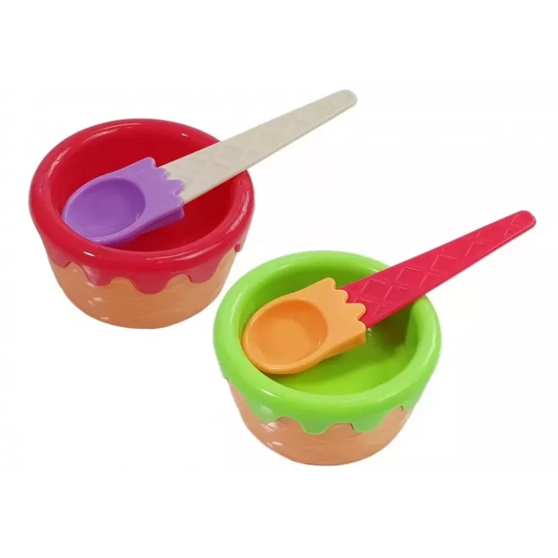 LEAN TOYS Set de dulces postres helado galletas accesorios - set de comida de juguete