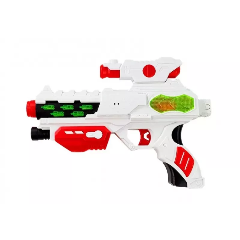 LEAN TOYS Pistola láser espacial con espada y máscara