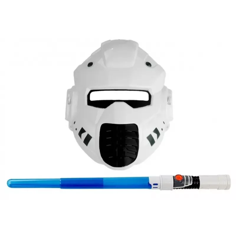 LEAN TOYS Pistola láser espacial con espada y máscara