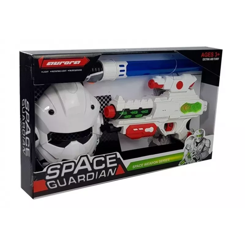 LEAN TOYS Pistola láser espacial con espada y máscara