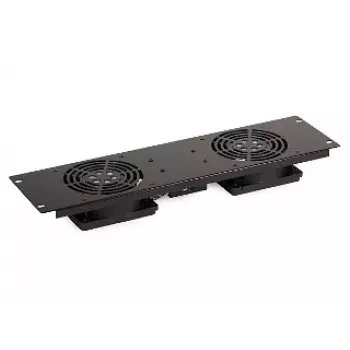 Panel de ventiladores SIGNAL A19-2W para rack de 19 pulgadas 2U 2 ventiladores 160m³/h 230V negro