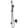 Conjunto de ducha empotrado con barra DEANTE, negro mate, cabezal cuadrado de 250x250mm, serie Arnika