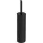 DEANTE set de escobilla de WC de pie - soporte de cerámica, mango de acero inoxidable, negro