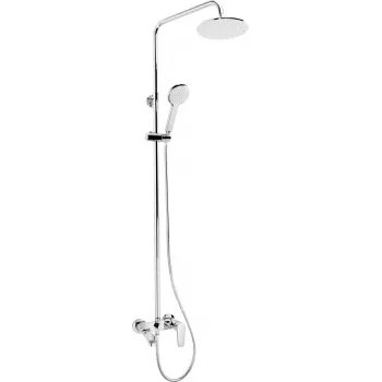 DEANTE cabezal de ducha con grifería de bañera, cromo, mezclador de bañera monomando de pared con teléfono de ducha