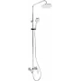 DEANTE cabezal de ducha con grifería de bañera, cromo, mezclador de bañera monomando de pared con teléfono de ducha
