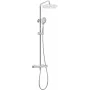 DEANTE cabezal de ducha con válvula mezcladora termostática - Arnika Nero, negro mate, ducha de lluvia 250 mm