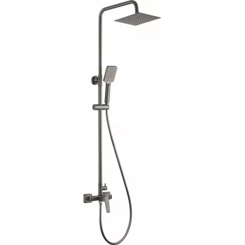 DEANTE Arnika Sistema de ducha de lluvia con mezclador, cromo, 250 mm