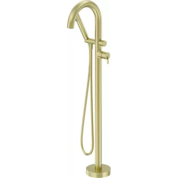 DEANTE Grifo de bañera exento con set de ducha - negro mate, monomando, latón