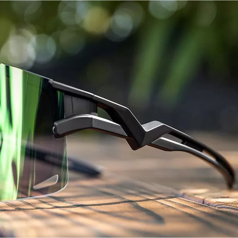 Gafas de ciclismo fotocromáticas Rockbros con protección UV e inserto graduado, negro transparente