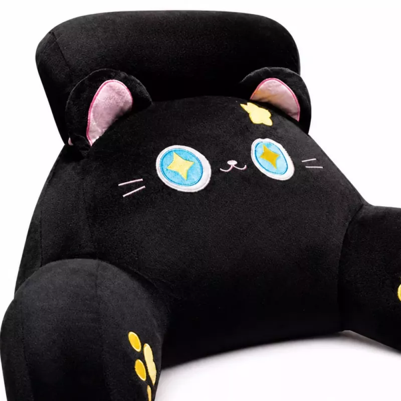 Cojín de asiento con respaldo LEAN TOYS para sillón cama gato negro 60 x 40 cm