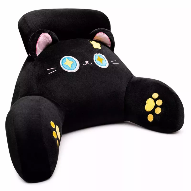 Cojín de asiento con respaldo LEAN TOYS para sillón cama gato negro 60 x 40 cm