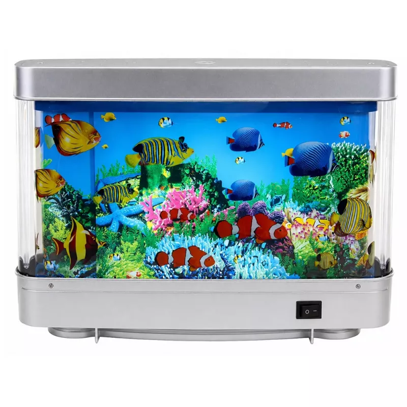 Luz nocturna decorativa LED LEAN acuario 3D pez móvil multicolor