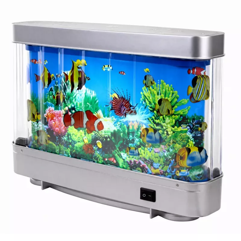 Luz nocturna decorativa LED LEAN acuario 3D pez móvil multicolor
