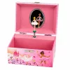 Caja de música de cuerda LEAN TOYS joyero para niños con espejo rosa