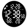 Reloj de pared digital LED LEAN fecha temperatura humedad alarma mando a distancia 25 cm